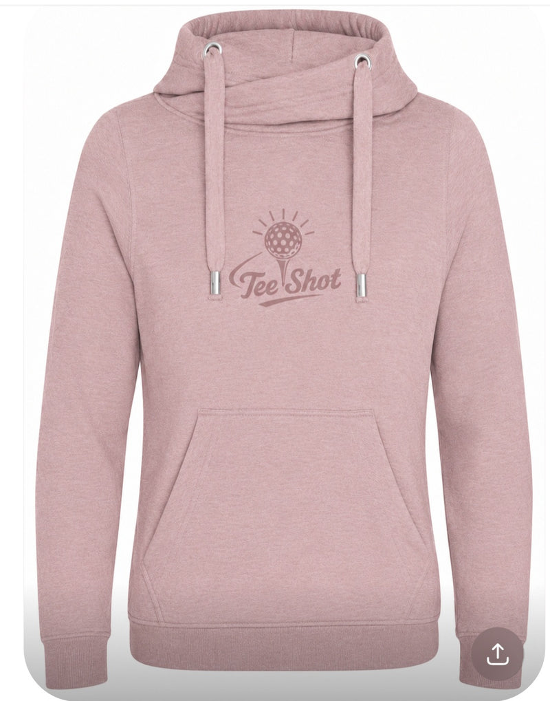 Cross neck hoodie