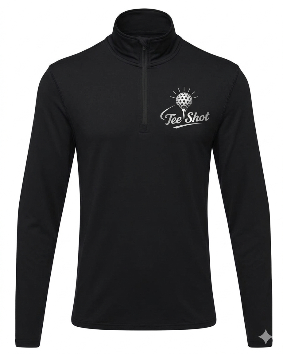 Men's TriDri® recycled long sleeve brushed back ¼ zip