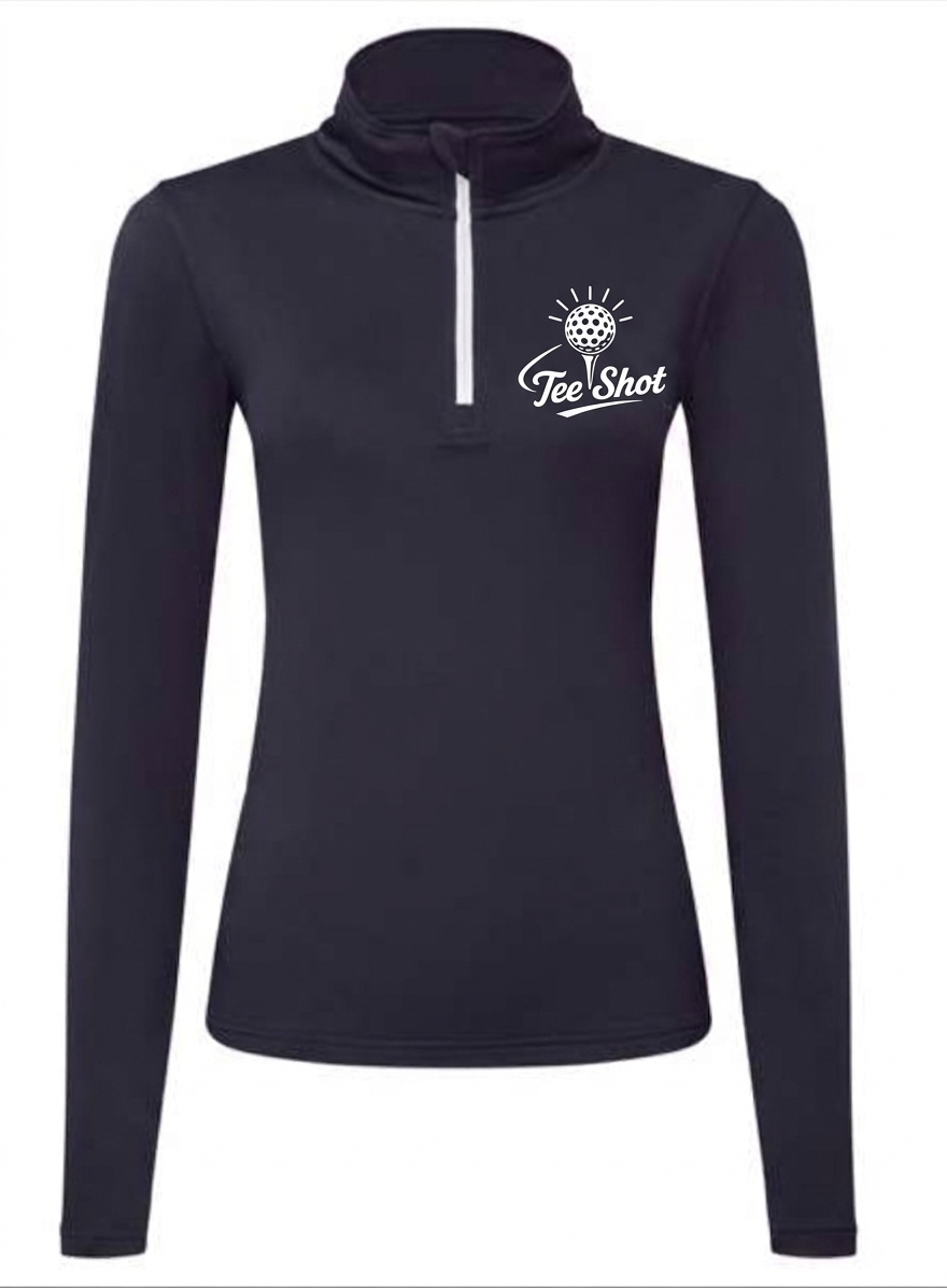 Women's TriDri® recycled long sleeve brushed back ¼ zip